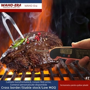 Termometru de alimente pliabil pentru bucătărie și grătar, personalizabil, lot 231115