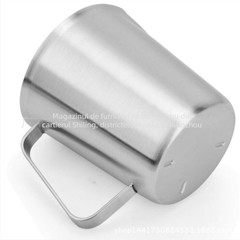 Cupe de măsurat din oțel inoxidabil 304 cu scară încorporată, pentru ceai cu lapte și cafea; mai multe modele cu diviziuni și toleranță ±100 ml.