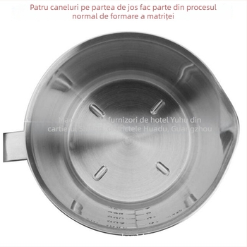 Cupe de măsurat din oțel inoxidabil 304 cu scară încorporată, pentru ceai cu lapte și cafea; mai multe modele cu diviziuni și toleranță ±100 ml.