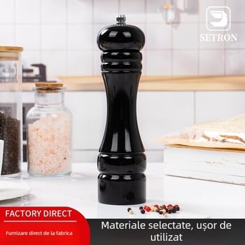 Molină manuală de piper cu finisaj lucios vintage – macină piper, sare de mare și condimente