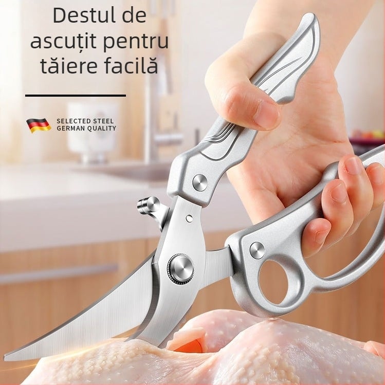 Foarfecă de bucătărie Paisley – oțel inoxidabil alimentar, multifuncțională, tăierea oaselor