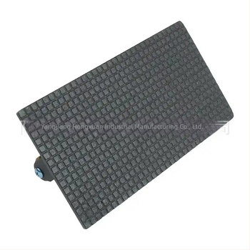 Placă de presare a cărnii din fontă, dreptunghiulară, cu mâner din lemn (Marcă: HONGXUAN)