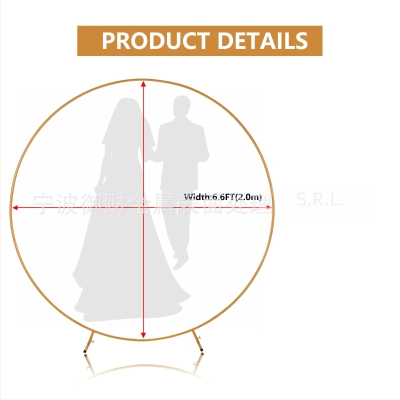 Suport din fier pentru arc circular, fundal de nuntă, decor de nuntă în formă de arc