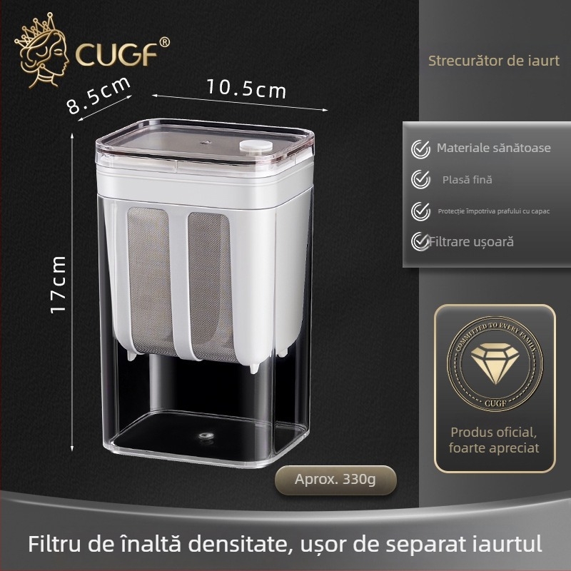 Filtru de iaurt pentru maker de iaurt grec — sită de filtrare, separator de zer prin extracție la rece, separator de umezeală pentru brânză