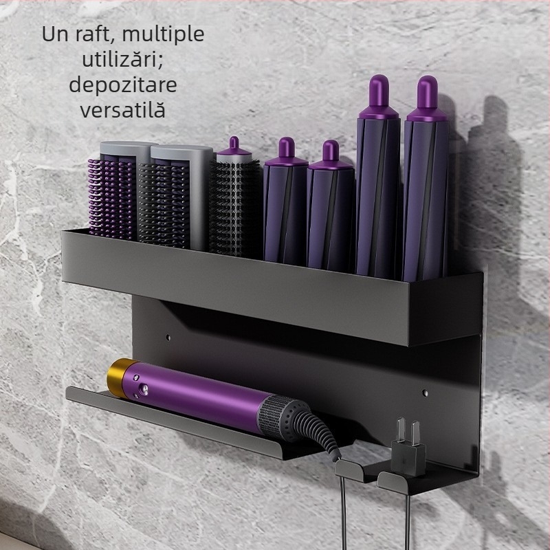 Suport/organizer de periere Dyson curling și uscător – aliaj de aluminiu, model 0401, încărcare 15 kg, brand Jinfeng, finisaj vopsire cu spray