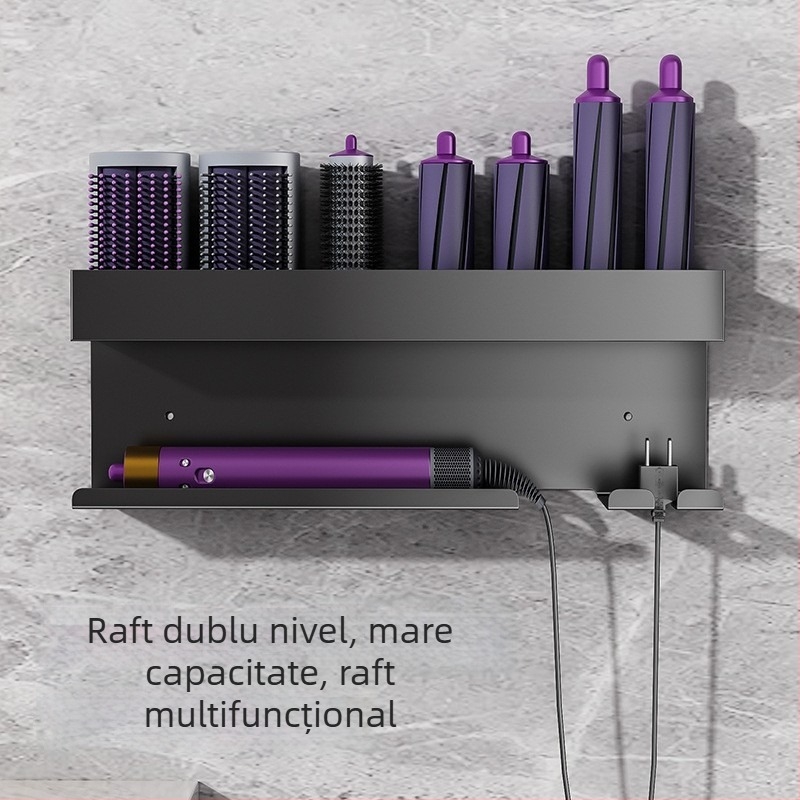Suport/organizer de periere Dyson curling și uscător – aliaj de aluminiu, model 0401, încărcare 15 kg, brand Jinfeng, finisaj vopsire cu spray