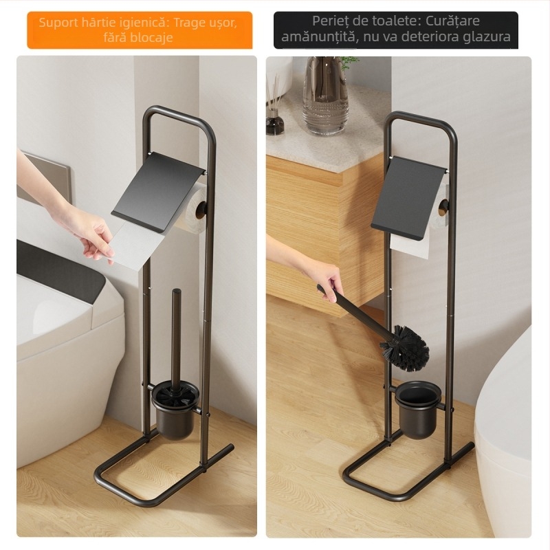 Suport plastic pentru hârtie igienică pentru baie, pe podea, Ourunzhe – 1 bucată, greutate 0.88 kg, cod produs 860080, ambalaj: cutie de carton