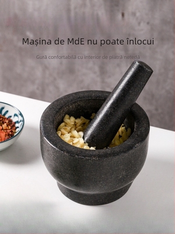 Mojar și pistil pentru usturoi, manual, tradițional, pentru usturoi și medicamente