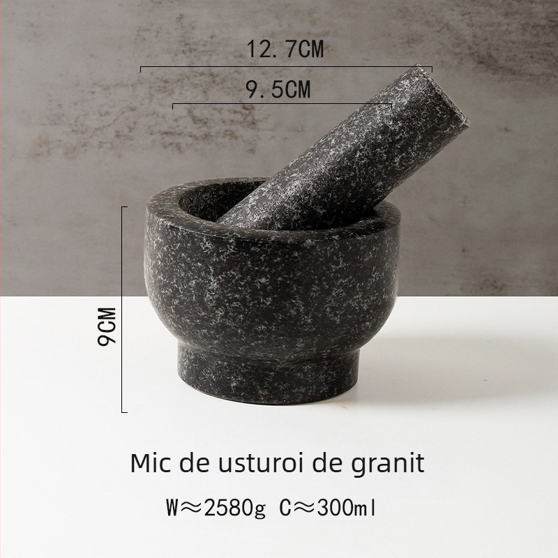 Mojar și pistil pentru usturoi, manual, tradițional, pentru usturoi și medicamente