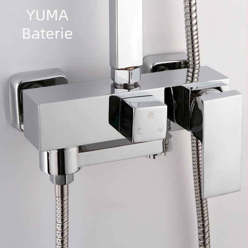 Duș încastrat YM-1900 cu cartuș ceramic, corp din cupru, temperatură de lucru 0–99°C, presiune nominală 0,6 MPa