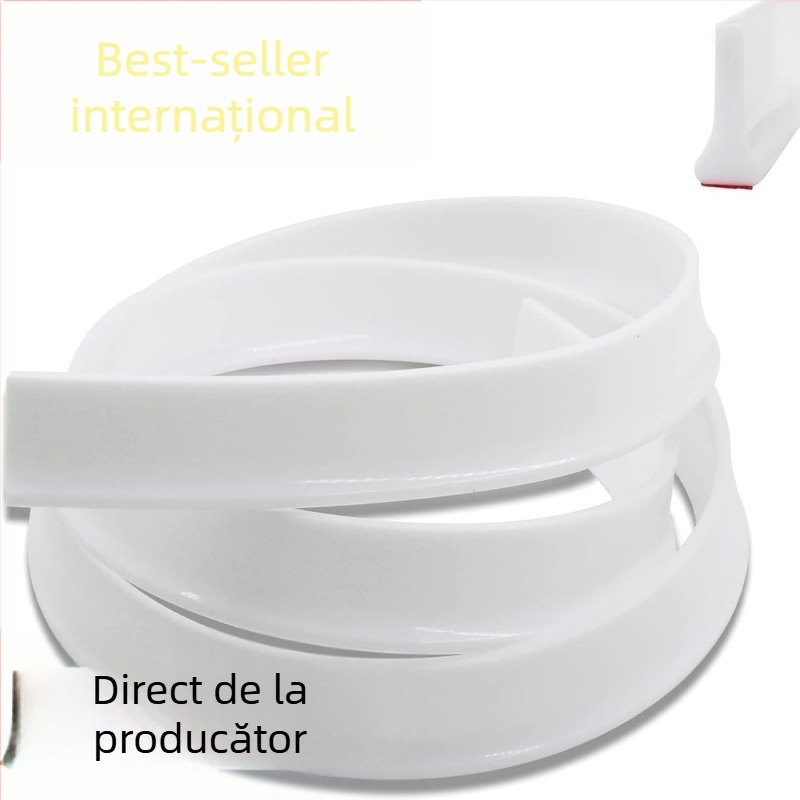 Bandă de etanșare din silicon pentru baie, silicon moale, autoadezivă, barieră de apă pentru separare uscat-umed