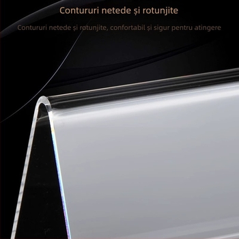 Etichetă cu numele elevului, în formă V triunghiulară pentru locul de ședere (acrilic; suport de expunere; suport de birou)