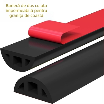 Jinqilai Bandă etanșă pentru baie, L‑shaped, autoadezivă, pentru podea și blat