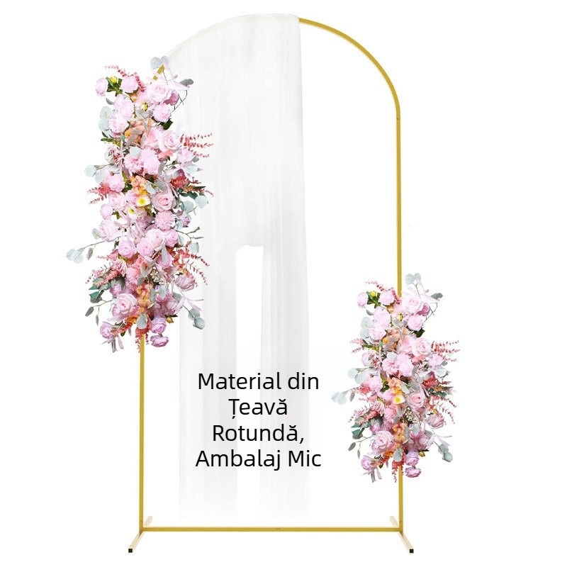 Arc de nuntă din fier forjat pentru baloane — ambalaj în carton, personalizabil, potrivit pentru nunți