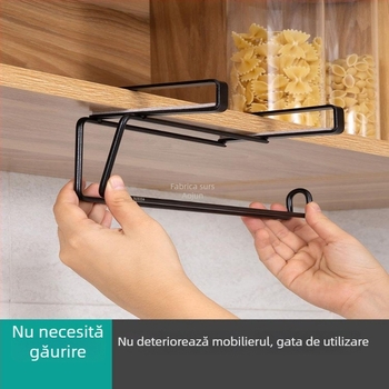 AOJUN Suport pentru hârtie de bucătărie, montaj pe perete, oțel inoxidabil 304, stil japonez, certificat CE