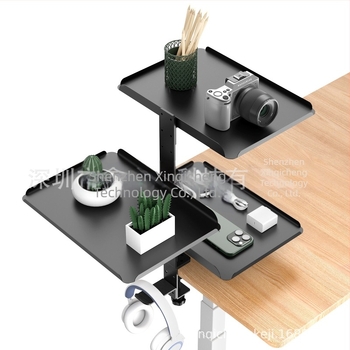 Raft de birou cu trei etaje, multifuncțional, mobil, fără montaj, din oțel carbon