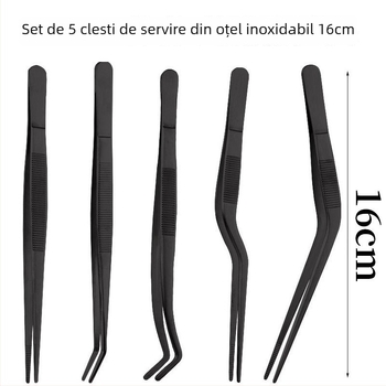 BPJ-01 Pensetă de aranjare a preparatelor, oțel inoxidabil 430, Unelte de bucătărie multifuncționale, Runrui Hardware