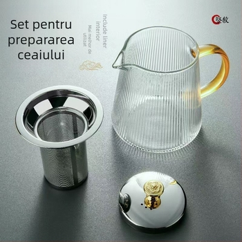 Ceainic cu stil japonez, sticlă borosilicat rezistentă la temperaturi înalte, logo personalizabil, calitate primă clasă