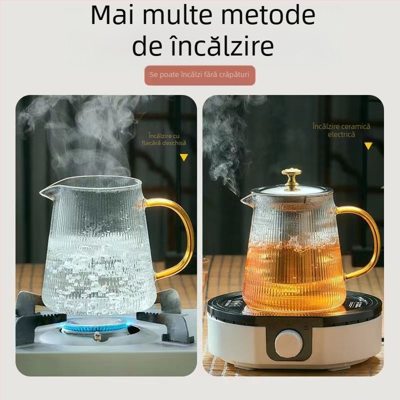 Ceainic cu stil japonez, sticlă borosilicat rezistentă la temperaturi înalte, logo personalizabil, calitate primă clasă