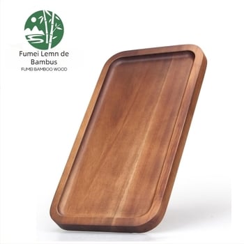 Fumei serie din lemn de acacia, tavă dreptunghiulară din bambus – design minimalist