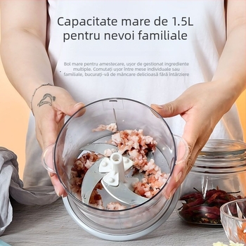 Mașină manuală de tocat carne și tocător multifuncțional pentru legume, bucătărie, tip presiune, din plastic alimentar