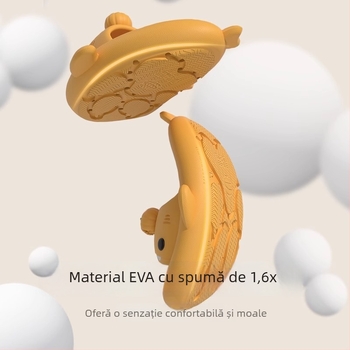 Sandale unisex cu curele, suprafața EVA, talpă EVA, vârf rotund, design rechin-dovleac desen animat, Late Time