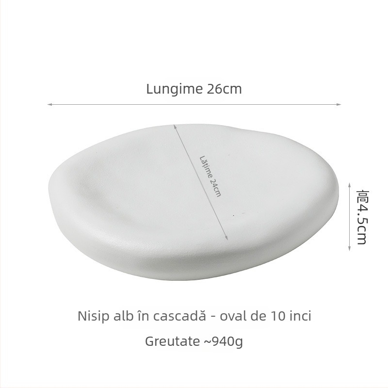 Farfurie sashimi — Ceramică, Stil Japonez, Formă neregulată, Finisaj sub glazură, Personalizabil