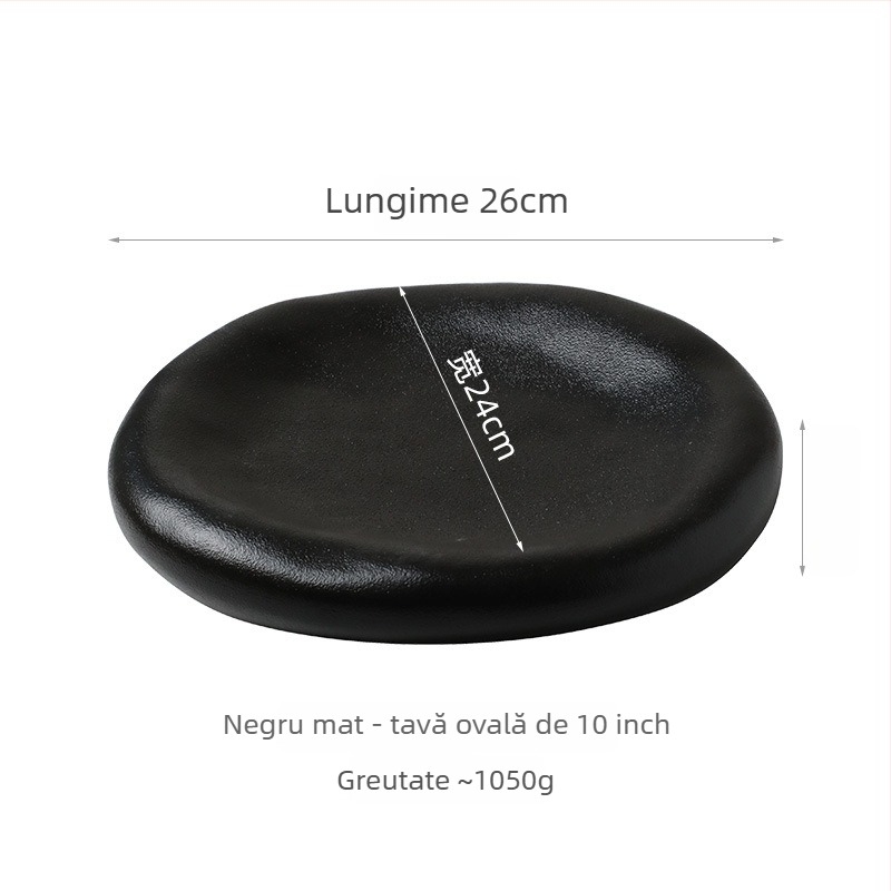 Farfurie sashimi — Ceramică, Stil Japonez, Formă neregulată, Finisaj sub glazură, Personalizabil