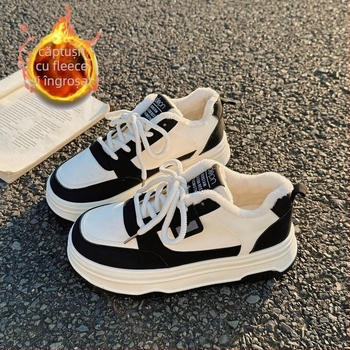 Adidași femei cu platformă, talpă groasă, partea superioară din PU, talpă din cauciuc, stil casual pentru primăvară și toamnă