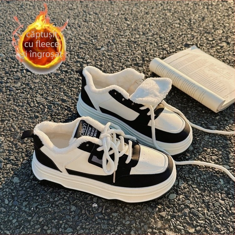 Adidași femei cu platformă, talpă groasă, partea superioară din PU, talpă din cauciuc, stil casual pentru primăvară și toamnă