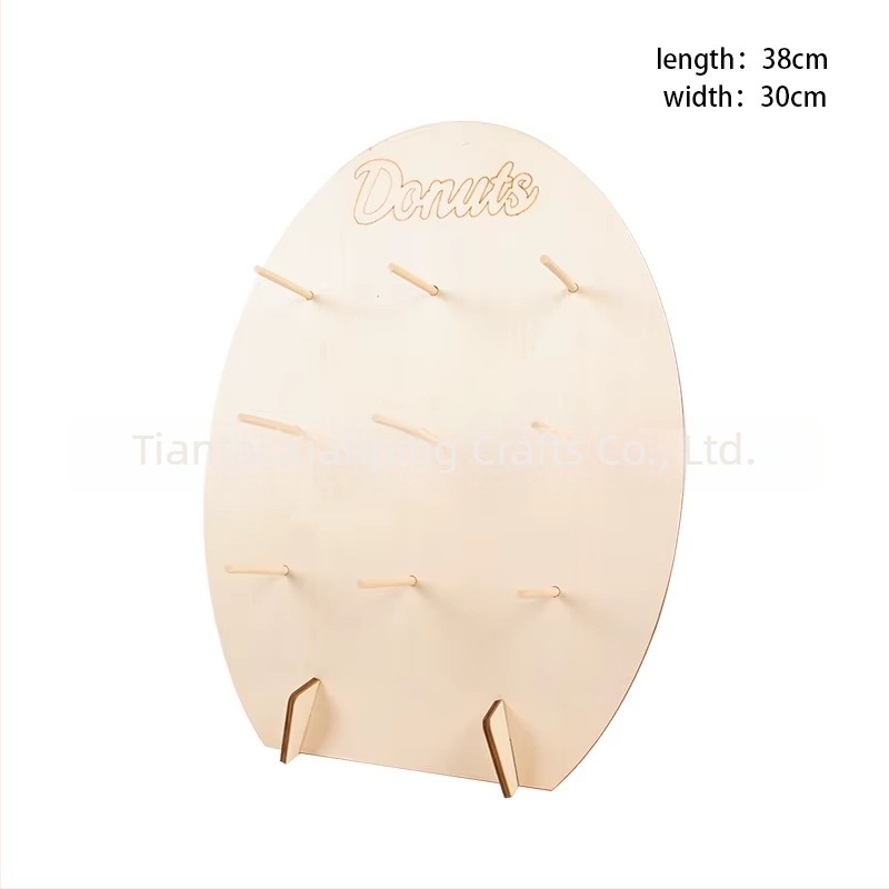 Stativ din lemn pentru deserturi cu bază, pentru zile de naștere și nunți, display pentru gogoși din boxwood, brand Xianping, stil modern simplu