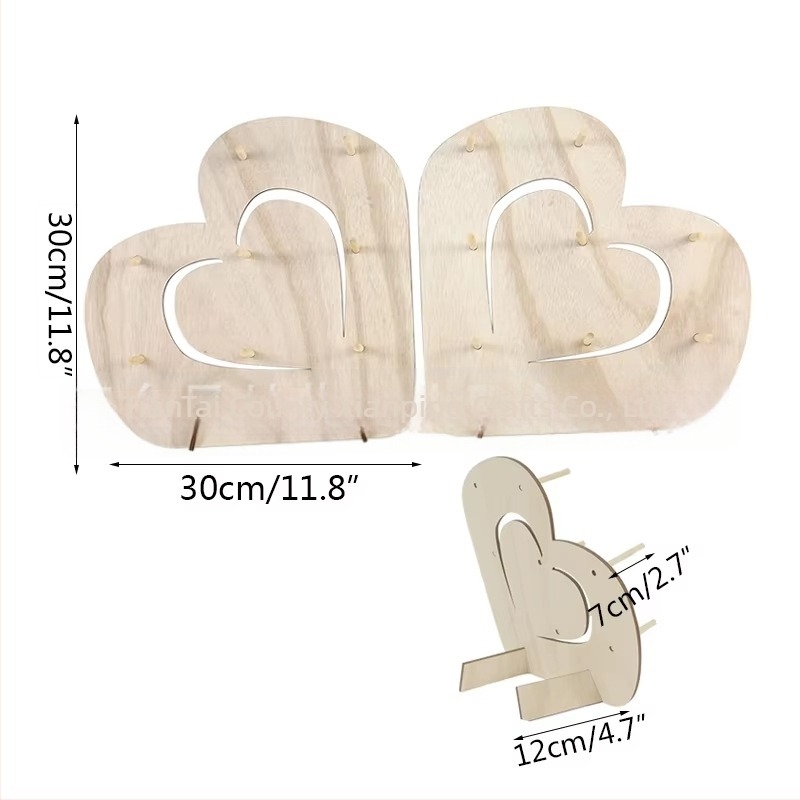 Stativ din lemn pentru deserturi cu bază, pentru zile de naștere și nunți, display pentru gogoși din boxwood, brand Xianping, stil modern simplu