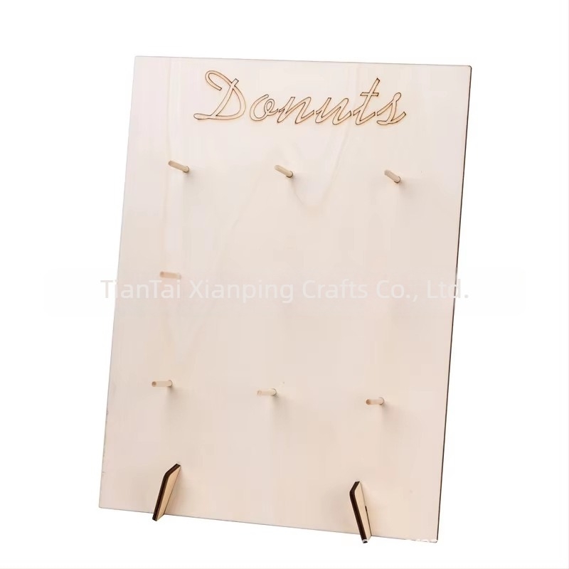 Stativ din lemn pentru deserturi cu bază, pentru zile de naștere și nunți, display pentru gogoși din boxwood, brand Xianping, stil modern simplu