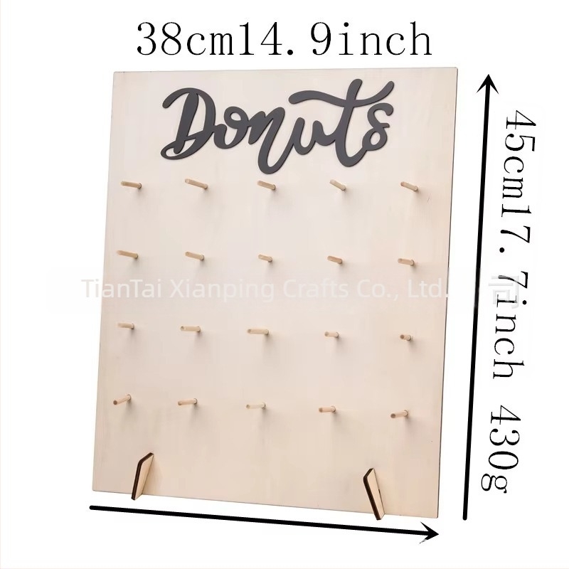 Stativ din lemn pentru deserturi cu bază, pentru zile de naștere și nunți, display pentru gogoși din boxwood, brand Xianping, stil modern simplu