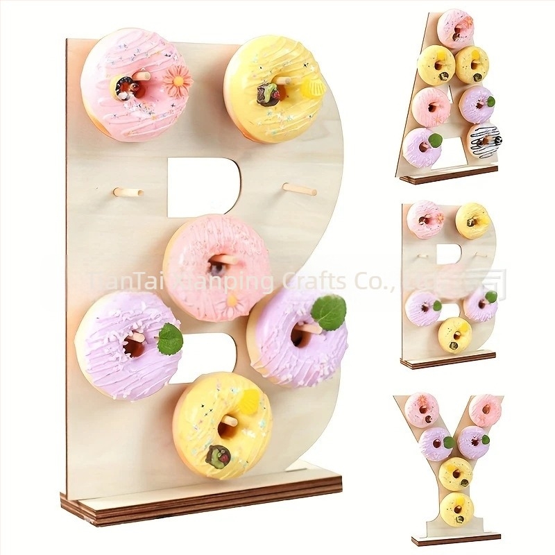 Stativ din lemn pentru deserturi cu bază, pentru zile de naștere și nunți, display pentru gogoși din boxwood, brand Xianping, stil modern simplu