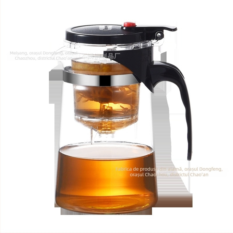 Ceainic din sticlă cu filtru integrat – rezistent la temperatură, design modern minimalist