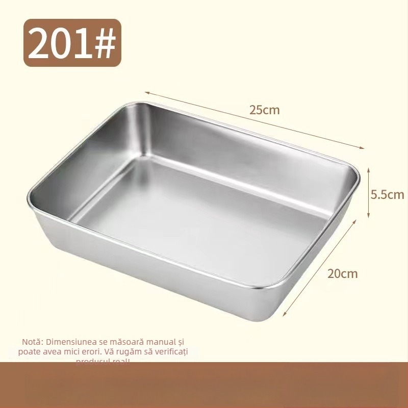 Cutie din oțel inoxidabil pentru frigider, dreptunghiulară, cu capac etanș pentru conservare alimentară