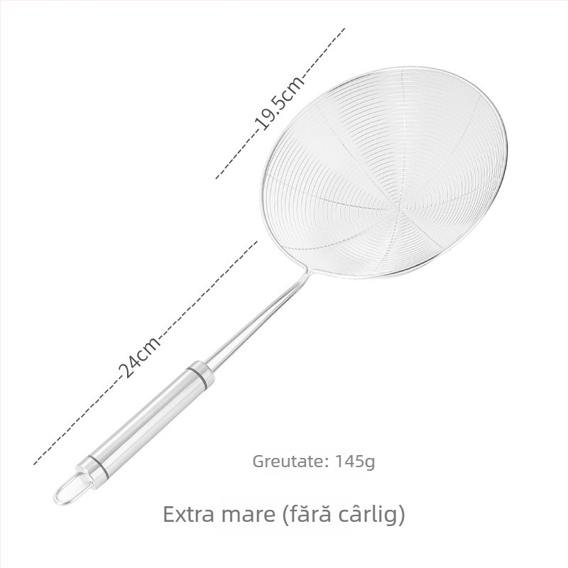 Pengxin ustensil bucătărie din oțel inoxidabil 304 pentru filtrare și prăjire — sită mare cu grilaj pentru ulei și lingură pentru tăiței