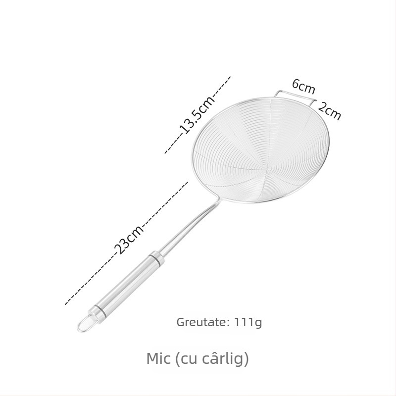 Pengxin ustensil bucătărie din oțel inoxidabil 304 pentru filtrare și prăjire — sită mare cu grilaj pentru ulei și lingură pentru tăiței