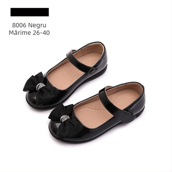 Pantofi fete PU, stil chinezesc, închidere Velcro, căptușeală PU, branț PU, talpă TPR