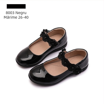 Pantofi fete PU, stil chinezesc, închidere Velcro, căptușeală PU, branț PU, talpă TPR