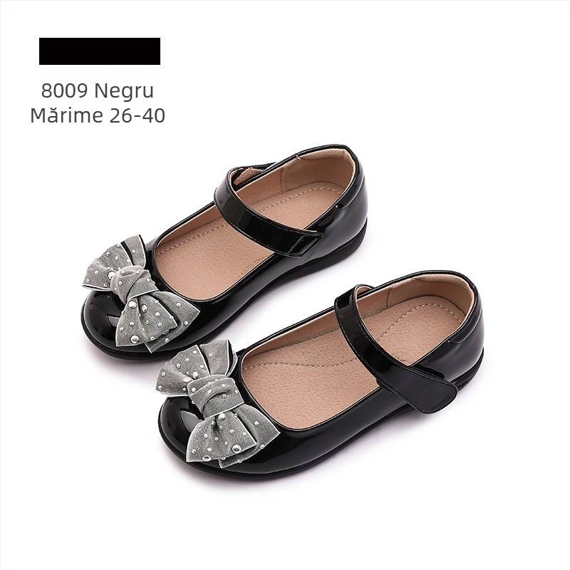 Pantofi fete PU, stil chinezesc, închidere Velcro, căptușeală PU, branț PU, talpă TPR