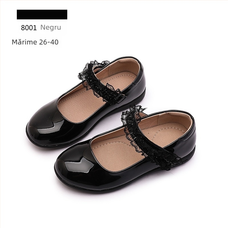 Pantofi fete PU, stil chinezesc, închidere Velcro, căptușeală PU, branț PU, talpă TPR