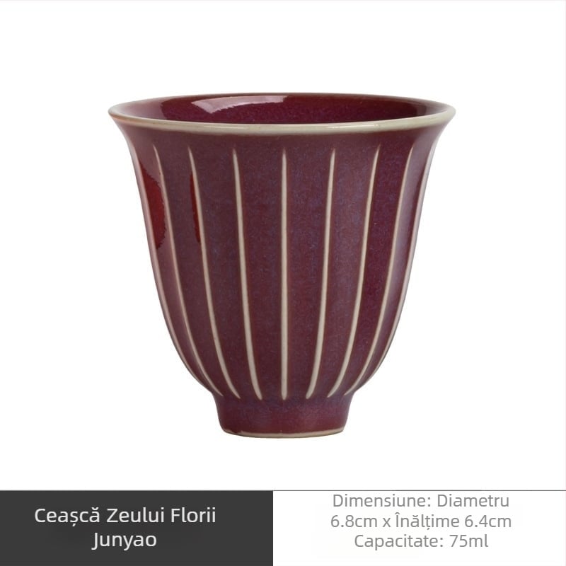 Set de ceai din porțelan Dehua, stil chinezesc nou, glazură monocromă, cutie cadou