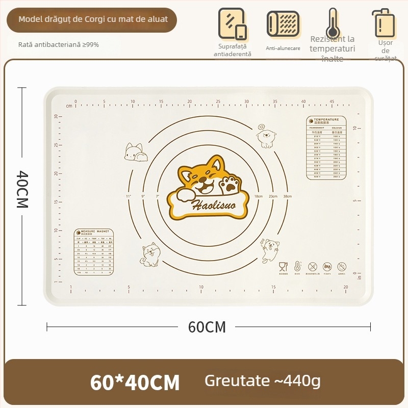 Covoraș din silicon pentru frământat aluat — Sylvania, imprimare logo disponibilă, personalizabil, lansat în 2023