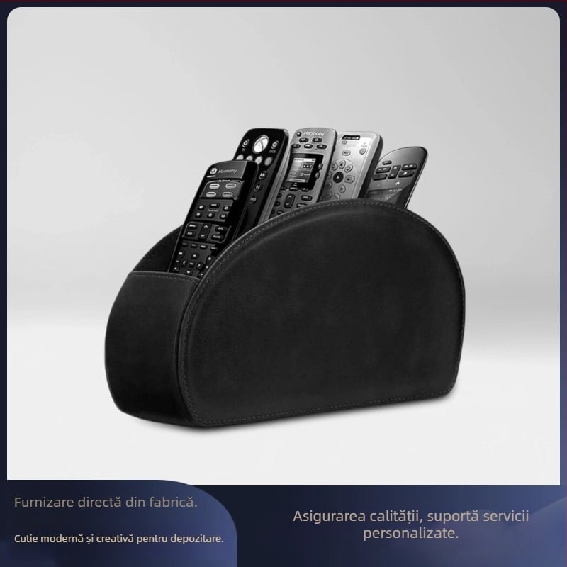 Cutie organizator din piele PU pentru telecomenzi, cosmetice și papetărie | Material: PU; Funcție: Organizare; Capacitate: 1 L; Aplicații: telecomenzi, cosmetice, papetărie, reviste