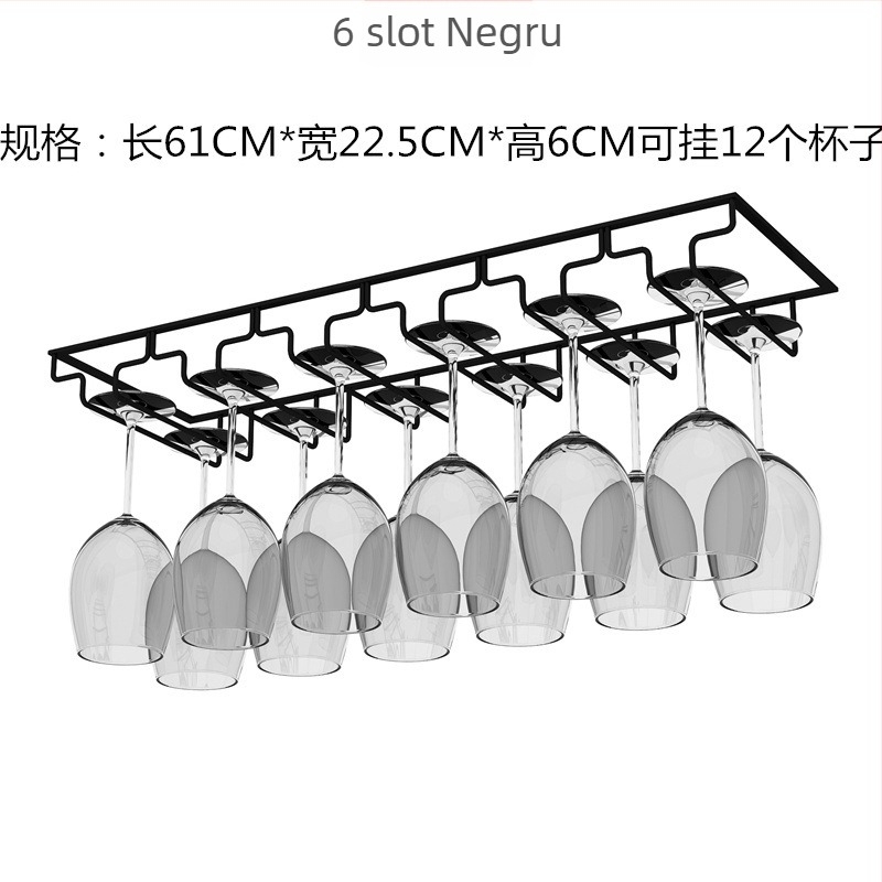 Suport pentru pahare de vin montat pe perete – sârmă de fier, stil modern simplu