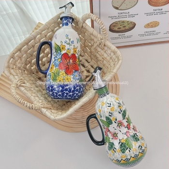 Sticlă ceramică pentru ulei, rezistentă la temperaturi înalte, stil nordic, cu deschidere/închidere automată