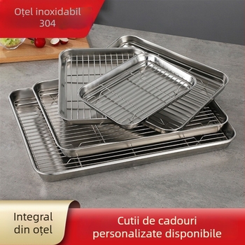 Farfurie pătrată din oțel inoxidabil 304, stil japonez, suprafață lustruită, imprimare de logo disponibilă, personalizabil