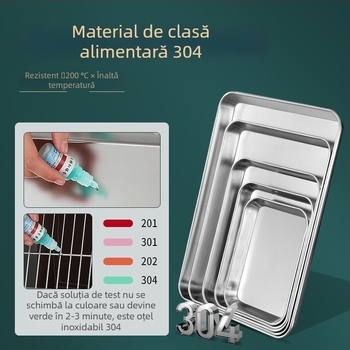 Farfurie pătrată din oțel inoxidabil 304, stil japonez, suprafață lustruită, imprimare de logo disponibilă, personalizabil